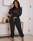 Autumn/winter Casual Sportswear Hot Drilling Two Piece Pant Set