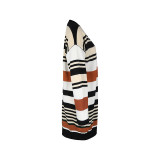 Color Block Long Sweater Cardigan