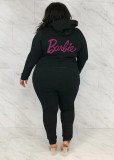 Fashion Hot Drill Sports Women's Plus Size Long Sleeve Hoodie Casual Suit