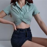 High-Waisted Short Blouse