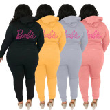 Fashion Hot Drill Sports Women's Plus Size Long Sleeve Hoodie Casual Suit
