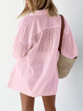 Exquisite Floral Bubble Sleeve Top and Shorts Set