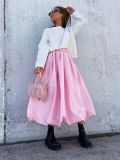 Chic and Breezy Satin Flouncy Skirt