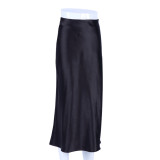 Elegant High Waist A-line Skirt