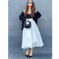 Chic and Breezy Satin Flouncy Skirt