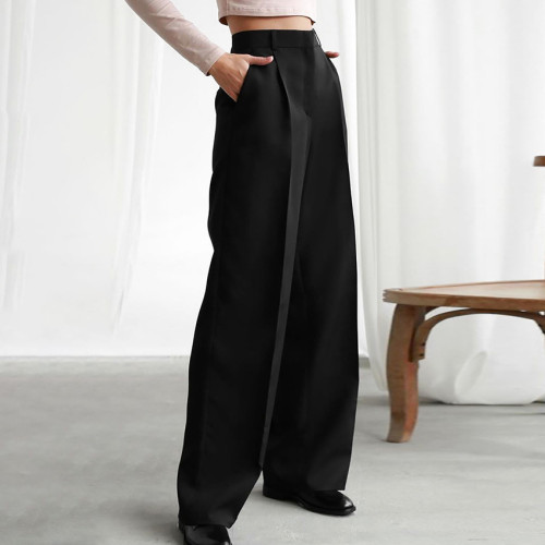 Women's High-Waisted Wide-Leg Trousers