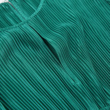 Long Sleeves Pleated A-line Dress