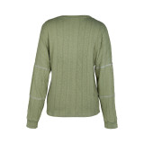 Autumn Women's Clothing Solid Color Long Sleeve Knitted Sweater