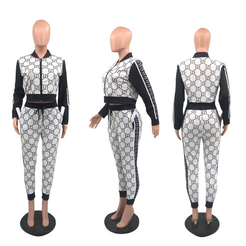 Autumn/Winter Sports Print Long Sleeve Trousers Set