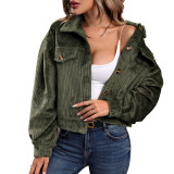 Casual Plush Clothing Solid Color Cardigan Jacket