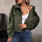 Casual Plush Clothing Solid Color Cardigan Jacket