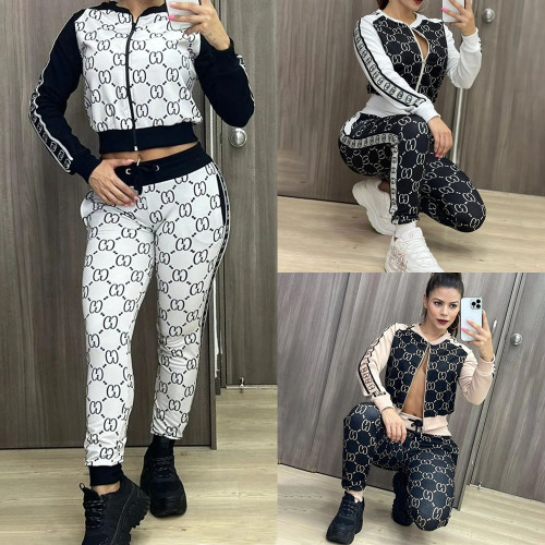 Autumn/Winter Sports Print Long Sleeve Trousers Set