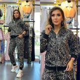 Casual Printed Sweatshirts Pant Set Two Pieces