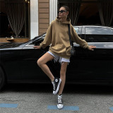 Fashionable Hooded Rhinestone Letter Printing Streetwear