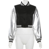 Fashionable Embroidered Patchwork Slim-fit Jacket Baseball Uniform Coat