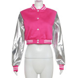 Fashionable Embroidered Patchwork Slim-fit Jacket Baseball Uniform Coat