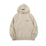 Cotton Essentials Minimalist Letter Hooded Fleece Sweatshirt