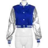 Fashionable Embroidered Patchwork Slim-fit Jacket Baseball Uniform Coat