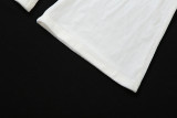 Slimming Short-Sleeved Top and High-Waisted Casual Pants Set