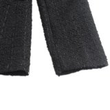 Textured Double-Breasted Mid-Length Suit Jacket