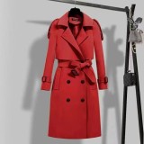 Chic Waist-Cinching Suit Jacket Trench Coat