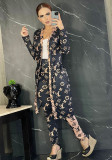 Women's Printed Swing Cardigan & Pant Set