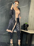 Women's Printed Swing Cardigan & Pant Set