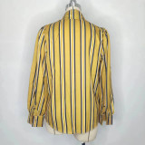 Striped Loose-fit Cardigan with Long Sleeves