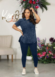 Fashion Ladies Print Casual Suit Sport Two-Piece Set