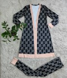 Women's Printed Swing Cardigan & Pant Set