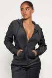 Chic and Casual Velvet Cardigan Set