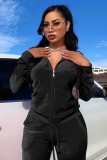 Chic and Casual Velvet Cardigan Set