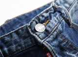 Tattered Paint Splash Men's Jeans Blue Tight Beggars Pants