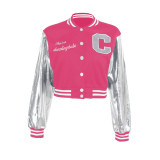Autumn/winter Casual Stitching Embroidered Baseball Uniform Jacket