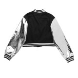 Autumn/winter Casual Stitching Embroidered Baseball Uniform Jacket
