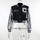 Autumn/winter Casual Stitching Embroidered Baseball Uniform Jacket
