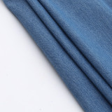 BLUE GIRLY FLUFFY MINI DRESS