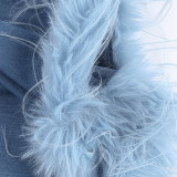 BLUE GIRLY FLUFFY MINI DRESS