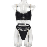 Seductive Comfort  Exquisite Lingerie Set with Garter Belt