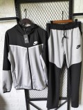 High Quality Branded Men's Fitness Running Sportswear Long Sleeve Hooded Sweatshirt & Trousers 2 Pcs