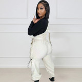 Loose Fashion Sleeveless Drawstring Jumpsuit Overalls