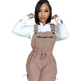 Loose Fashion Sleeveless Drawstring Jumpsuit Overalls
