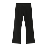 Distressed Flared Straight-Leg Trousers for Men