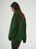 Loose-fitting Classic Solid Color Turtleneck Sweater for Women