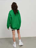 Solid Color Oversized Fleece Pullover Round Neck Sweatshirts