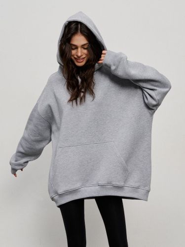 Boyfriend Style Loose Fit and Plush Velvet Cozy Hooded Sweatshirt