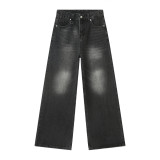 Men's Retro Harbor Style Loose Wide-Leg Denim Pants