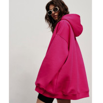 Boyfriend Style Loose Fit and Plush Velvet Cozy Hooded Sweatshirt