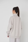 Loose-fitting Classic Solid Color Turtleneck Sweater for Women