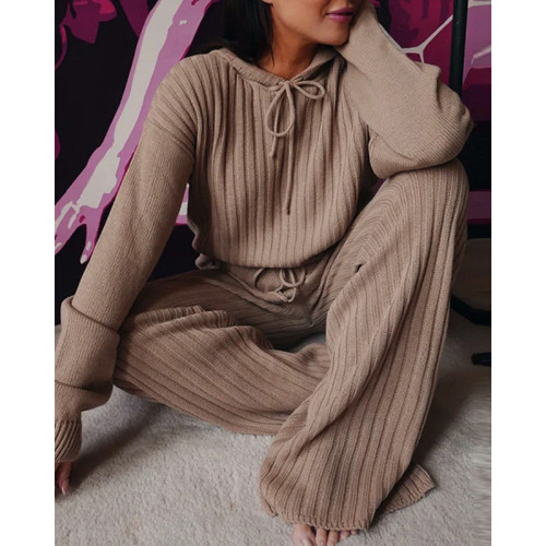 Womens Long Sleeve Hoodie+Pants Tracksuit Set Ladies Plain Loose Gym Sport Suit